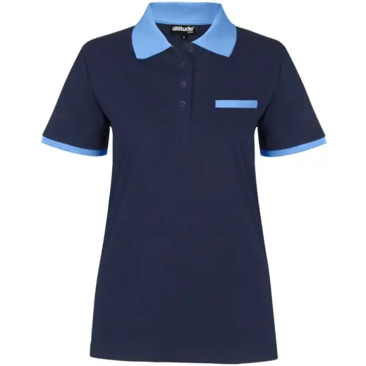 Ladies Caliber Golf Shirt Navy Front